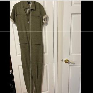 Cozy, chic green onesie!!